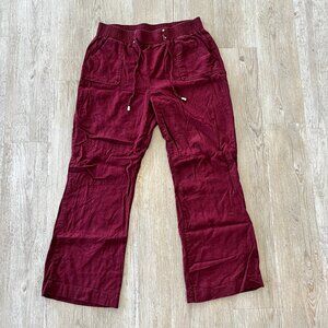 Womens Ci Sono Red Burgundy Casual Pants - L